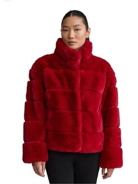 NVLT Red Plush Teddy Jacket